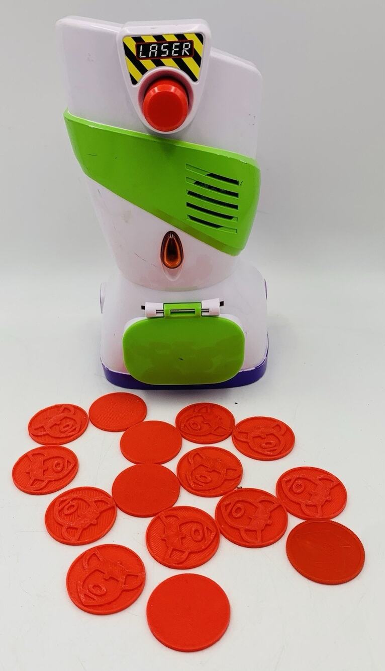 2018 Disney Pixar Toy Story 4 Buzz Lightyear Rapid Disc Blaster Light Sound Work